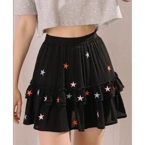 STORIA Embroidered Star Mini Skirt Size Small